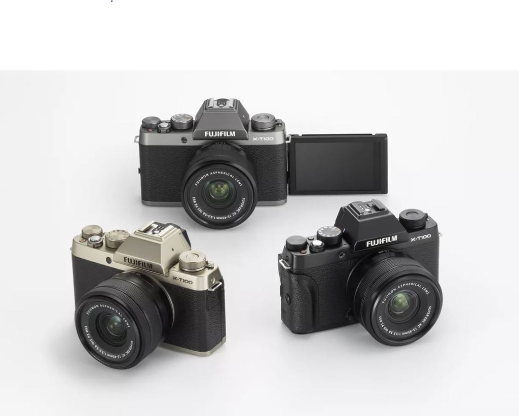 Máy ảnh Fujifilm X-T100 ra mắt: màn hình xoay lật, cảm biến 24,2MP ảnh 4