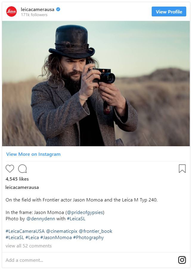Aquaman Jason Momoa là một người đam mê nhiếp ảnh, có một bộ sưu tập máy ảnh Leica đắt giá - Ảnh 5. Aquaman Jason Momoa là một người đam mê nhiếp ảnh, có một bộ sưu tập máy ảnh Leica đắt giá - Ảnh 5.