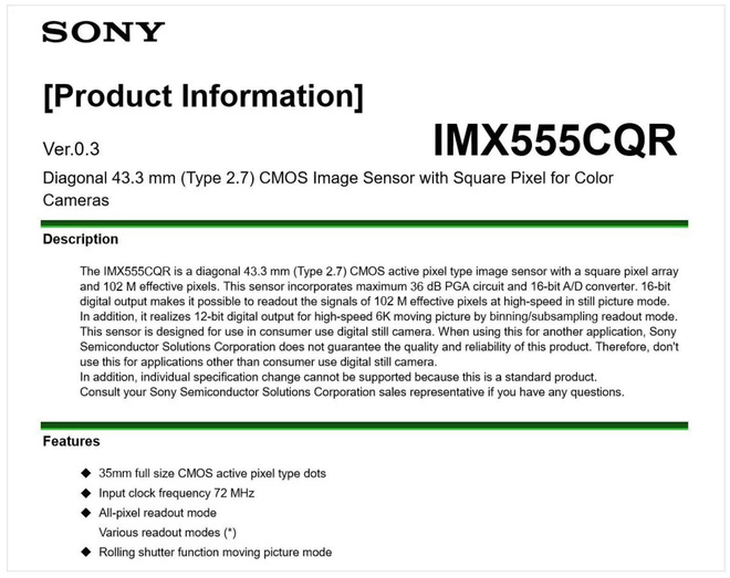 Sony phát triển thành công cảm biến Full-frame 100MP, quay phim 6K, rất có tiềm năng áp dụng thực tế - Ảnh 2.