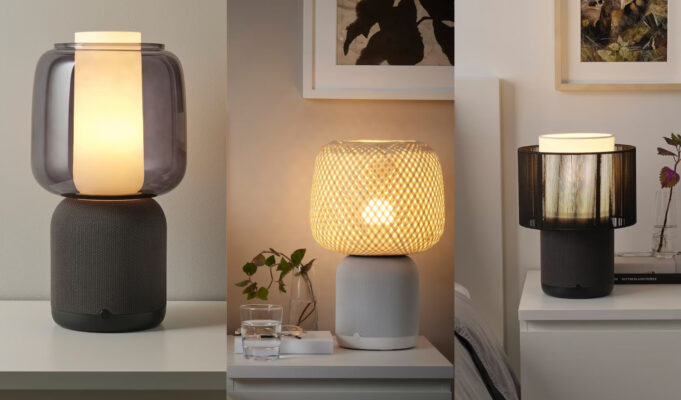 Khi loa kết hợp với style đèn bàn, kệ sách