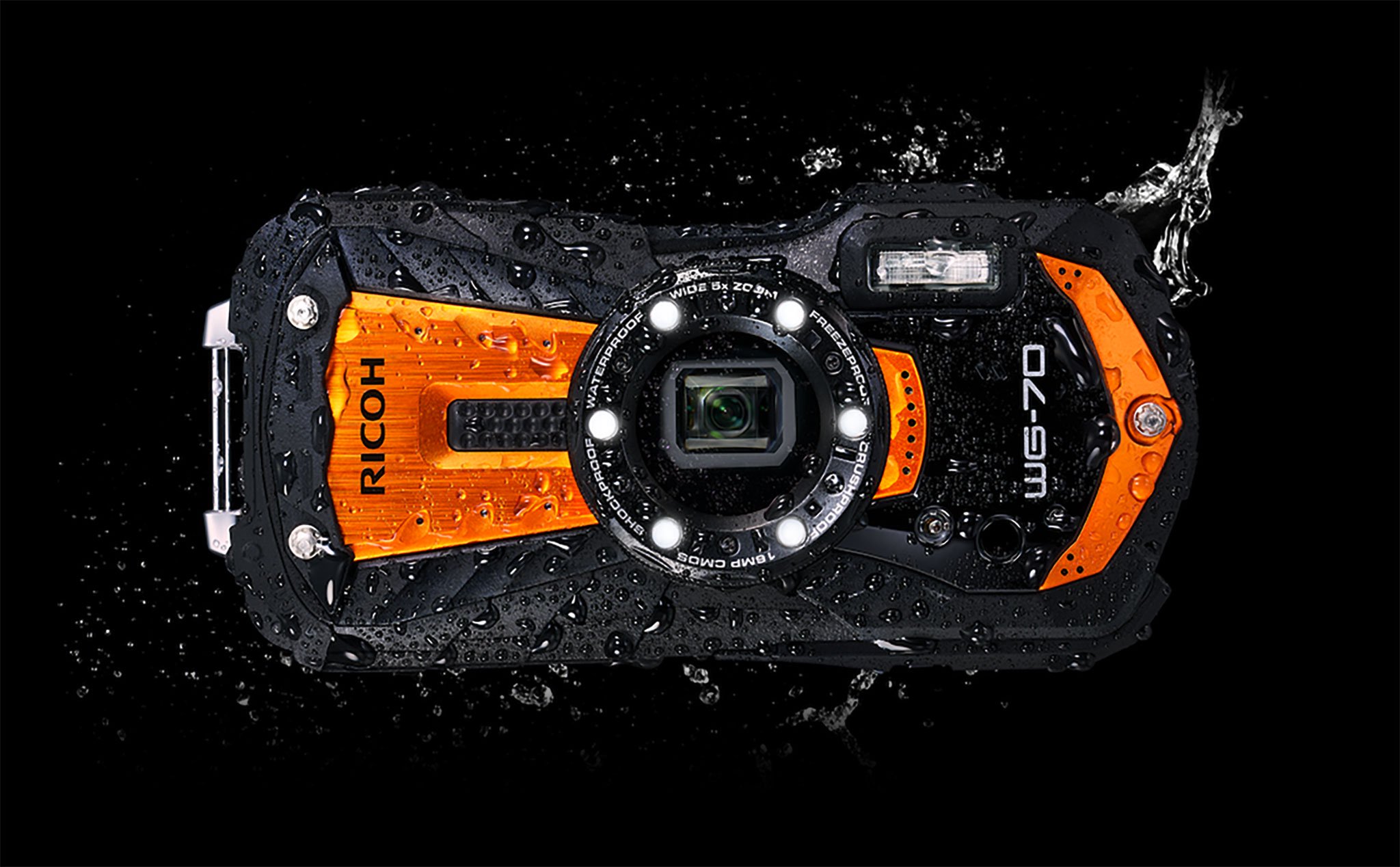 Ricoh giới thiệu máy ảnh compact chống nước WG-70: khả năng chụp macro với khoảng cách 1cm