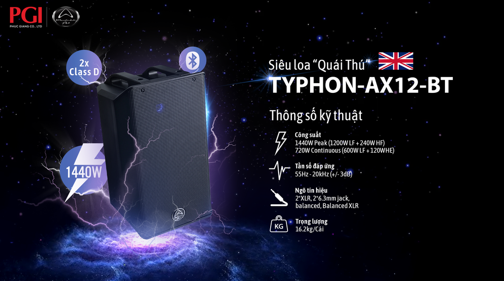 Siêu loa “quái thú” Wharfedale Typhon-AX12-BT chào sân với ưu đãi khủng ảnh 1