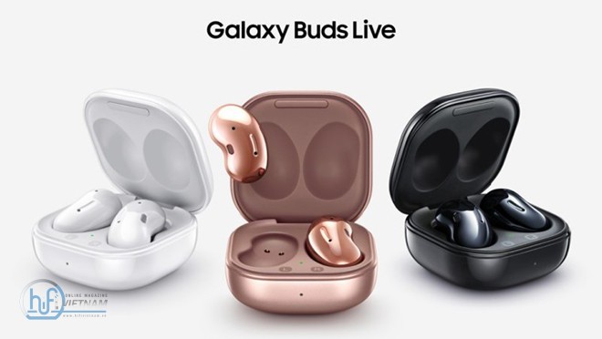 Người dùng được cung cấp đến ba lựa chọn màu sắc cho tai nghe Galaxy Buds Live  /// Ảnh: Samsung