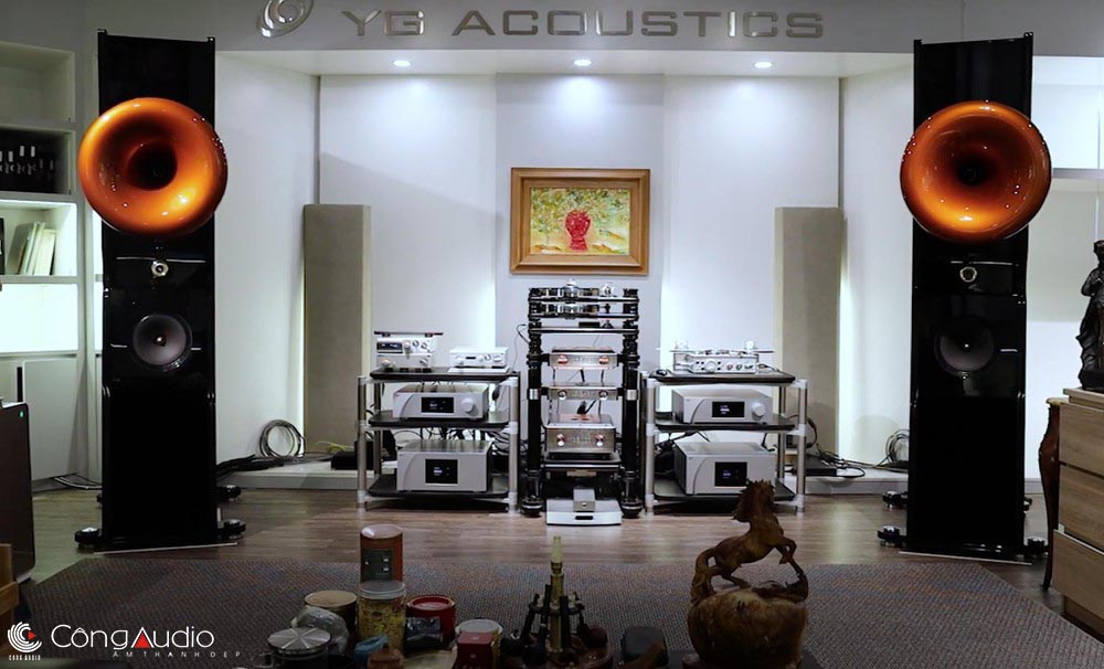 Loa kèn nghe nhạc Cessaro Liszt III tại showroom Công Audio