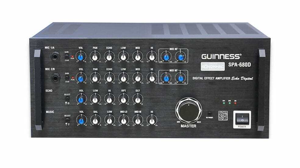Amply Karaoke GUINNESS SPA-680D: Sản phẩm có xuất xứ từ Hàn Quốc