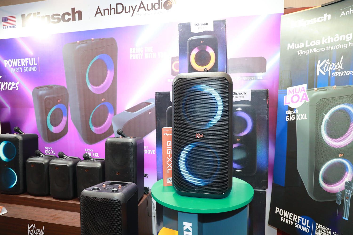 Gian trưng bày của Anh Duy Audio: Giới thiệu các sản phẩm loa di động & karaoke của Klipsh