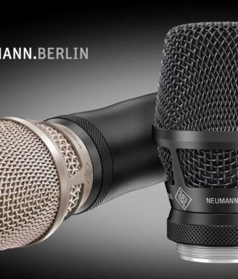 Đầu capsule micro Neumann KK 105 U xuất hiện trên sân khấu Apple Music Super Bowl LVIII