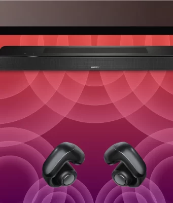 Bose Smart Soundbar kết hợp cùng tai nghe Ultra Open Earbuds tạo hiệu ứng âm thanh vòm