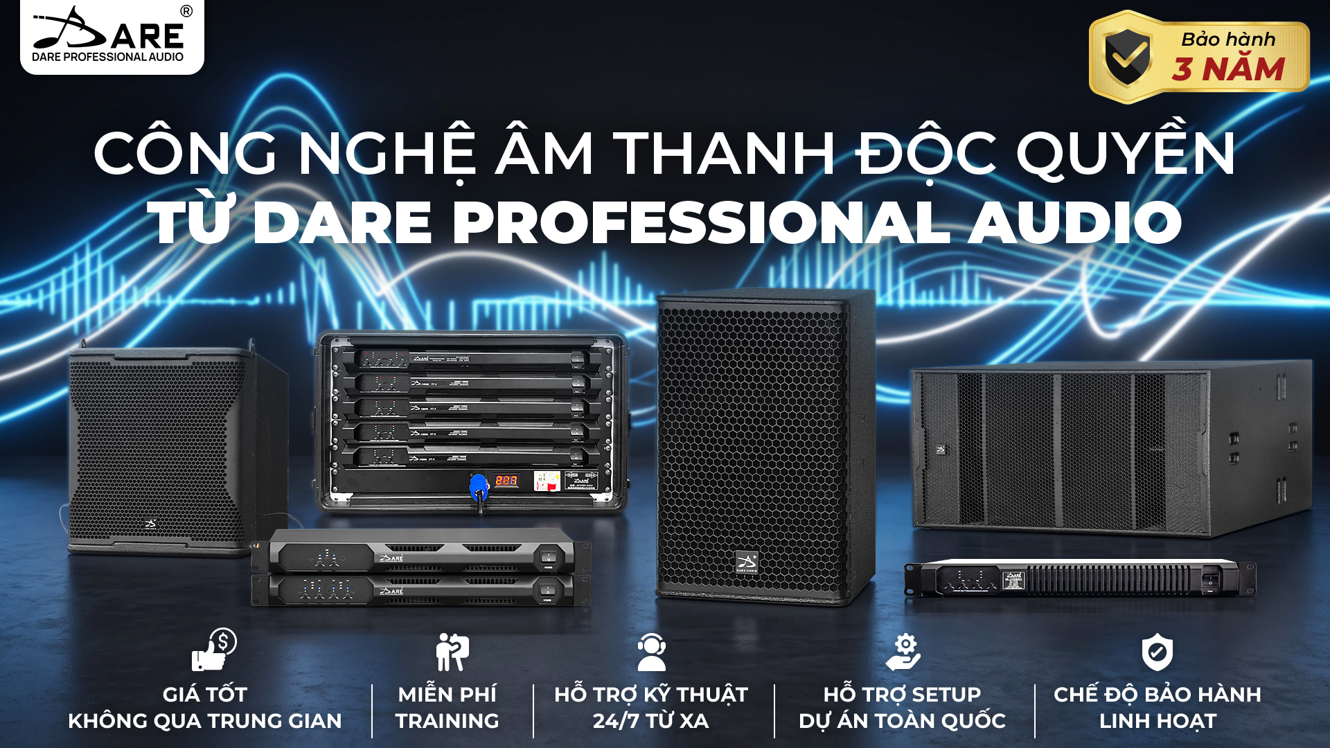 PVSOUND tối ưu từng dải âm, trải nghiệm bứt phá cùng Dare Professional Audio