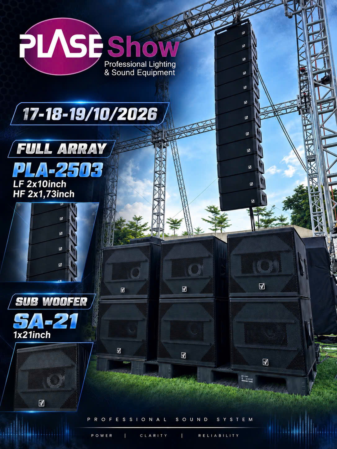 V.ACOUSTIC Việt Nam giới thiệu PLA-2503 và SA-21 tại Plase Show Hà Nội 2026